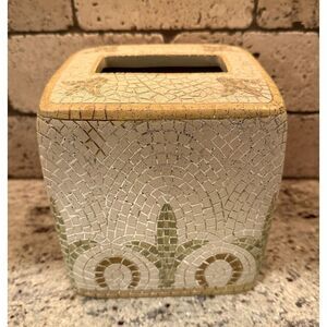 VTG Croscill Torino Tissue Box Cover Terrazo Mosaic Mediterranean Style